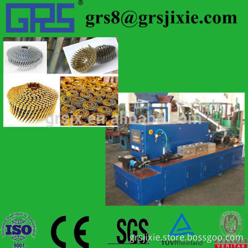 High quality ring shank wire coil nails making machine